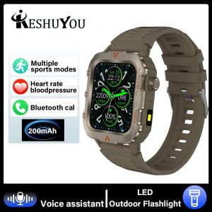 2025 nouveau sport montre intelligente Bluetooth parler lampe de poche LED multi-fonction Sports de plein air montre intelligente pour hommes femmes Golden - Neuf