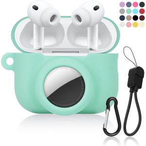 LORANKA-Coque 2 en 1 en silicone souple compatible avec AirPod Pro 3 et AirTag, coque de protection antichoc pour AirPod Pro 3, avec porte-cl&eacute;s et cordon de c&acirc;ble de donn&eacute;es pour homme et femme - Neuf
