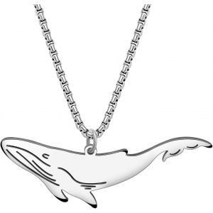 Kal-Collier En Acier Inoxydable Cachalot Baleine Pendentif Chaîne Charms Baleine Cadeaux Pour Femme Filles Charms Bijoux Mer - Neuf