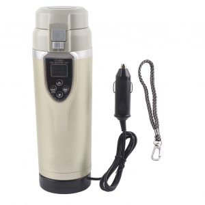 Hjlian Bouilloire Portable Multifonction Pour Voyage, Chauffe-Eau Pour Voiture (12 V/24 V Cc) (Champagne) - Neuf
