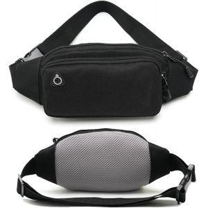 KALANKA-Sac Banane Femme Tissu, Sac Ceinture avec Prise Casque, Sacs Banane,Sac Banane pour Telephone Portable Femme, Convient pour Les Voyages en Plein Air Et La Randonnée - Neuf
