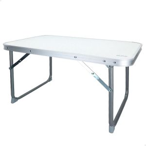 Ulteronixshop-Camping - Table Pliante Table Basse Blanche En Aluminium. Table De Camping, Plage Ou Jardin L&eacute;g&egrave;re Et Portable, Blanc - Neuf