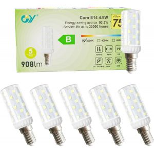 Ampoule Led E14,3.2 W Ampoule Maïs Led (Équivalent 40w),520 Lumens 3000k Blanc Chaud,Ampoule Petite Culot À Vis,Pour Hotte,Lustre, Non-Dimmable,Lot De 5 - Neuf
