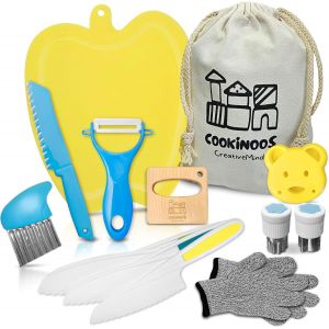 Children's Knife That Does Not Cut,Children's Kitchen Utensils, Le Kit 14 Pieces Montessori,Children's Kitchen Safety Knives 3 Years,Wooden Knife. - Neuf