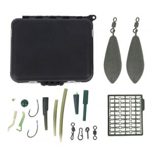 Kit De Peche A La Carpe Portable, Boite De Rangement, Accessoires, Kit De Materiel De Peche Multifonction, Noir - Neuf