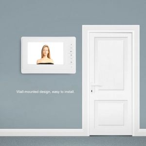Systeme de securite domestique, sonnette video, interphone filaire, moniteur, sonnette filaire 7 pouces (prise britannique) - Neuf