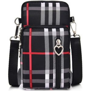 RFCBC-Petit Sac Téléphone Portable Femme, Femme Portefeuille, Sac À Bandoulière En nylon, sac à bandoulière pour téléphone portable, bandoulière réglable et détachable, Épaule Portefeuille - Neuf