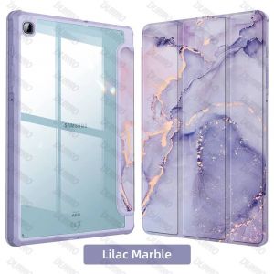 Pour Samsung Galaxy Tab Tpu Étui Tab A9 Plus A9 8.7 A8 10.5 A8 S9 Plus S9 Fe S9 S8 Plus 12.4 S7 Fe S7 S6 Litecouvercle Transparent.Lilac Marble.Tab A8 10.5 Inch - Neuf