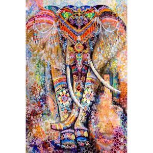 Ayuhr-Kit De Peinture Diamant 5d À Faire Soi-Même, Motif Éléphant, Peinture Au Point De Croix, Peinture Colorée Pour La Maison, Décoration Murale - Neuf