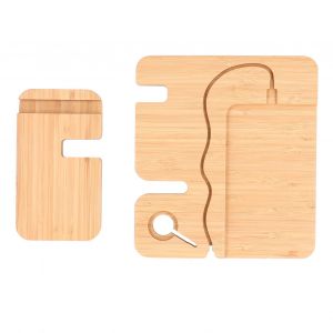 Hjlian Station D'accueil Pour Telephone En Bois De Bambou, Support De Rangement Pour Bureau, Porte-Cles, Organisateur De Montres, Pour Homme Et Femme, Cadeau D'anniversaire - Neuf