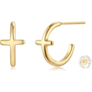 Kal-Boucles D'oreilles Plaquées Or 18 Carats Avec Zircone Cubique Pour Femmes Et Filles - Neuf