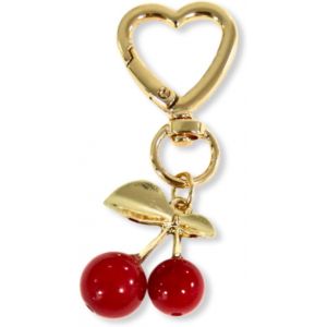 KAL-Porte-Cl&eacute;s Cerise En Breloque De Sac Et Accessoire Tendance Pour Cl&eacute;s,Porte-Cl&eacute;s Personnalis&eacute; Pour Femme,Breloque De Sac En Forme De Cerise,Porte Cl&eacute;s Pour Femme,Cadeau Mode Exquis Pour Voiture E - Neuf