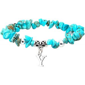 Kal-Lettre Bracelet Homme Pierre Naturelle Bracelet Femme 7 Chakra Couple Bracelet Amiti&eacute; - Neuf