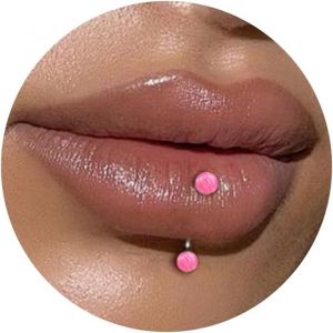 Nbgcm-G23 Titane Piercing Arcade Piercing Langue Nombril Piercing Labret Vertical Levre Lip Bar Labret Daith Argent Opal 6mm/8mm/10mm 16g Bananes Homme Femme Hypoallergénique - Neuf