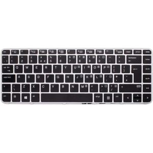 Clavier de rechange pour ordinateur portable HP EliteBook 840 G3, 740 G3, 745 G3,Clavier anglais non rétroéclairé,Clavier anglais QWERTY 836307-031 avec cadre argenté + souris/pointeur de piste - Neuf