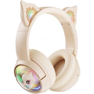 Casque Bluetooth Sans Fil,Casque De Jeu Avec Oreille De Chat Gaming Headphones Avec Microphone Casque Gaming Avec Lumi&egrave;re Led Rvb Et Son Surround 7.1 St&eacute;r&eacute;o Hd Casque Audio Pour Pc[HDM920499] - Neuf