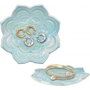 Tianyi-Plat &Agrave; Bijoux En C&eacute;ramique, Plateau &Agrave; Bijoux Feuille Plateau &Agrave; Cl&eacute;s, Porte-Assiettes Petit Anneau Bijoux Plaque Vide-Poche D&eacute;cor De Table De Chevet Pour Table D'entr&eacute;e D&eacute;cor De Chambre (Petit, - Neuf