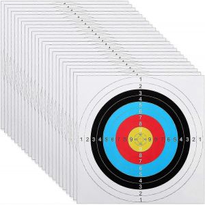 20 Pcs 17 Pouces Tir À L'arc Cibles En Papier Flèche Cible 10 Anneau Arc Cible Pour La Chasse Accessoires De Tir Pratique - Neuf