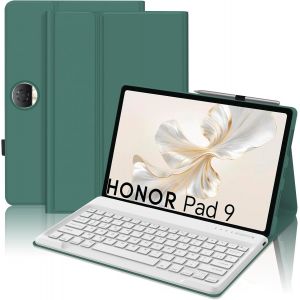 Coque Clavier Pour Honor Pad 9 12.1"" 2024, Azerty Fran&ccedil;ais Clavier Bluetooth D&eacute;tachable Magn&eacute;tique Pour Tablette Honor Pad 9 12.1 Pouces, Vert Fonc&eacute;[Z599] - Neuf