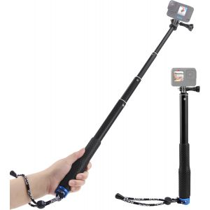 LORANKA-Perche a Selfie, Action Camera Selfie Stick, 94cm Perche &agrave; Selfie T&eacute;lescopique Etanche Convient pour GoPro DJI Osmo Action 5 Pro/4/3 Action-Kameras, pour GoPro Hero 13/12/11/10/9/8/7/Max - Neuf