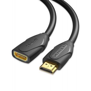 Câble Rallonge Hdmi 4k 60hz Hdmi 2.0 Câble Extension Mâle Vers Femelle Prise En Charge 3d Hdr,Compatible Avec Tv,Roku,Blu Ray,Ps5/Ps4,Xbox (2m) - Neuf