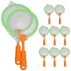 10 Pcs Portable Enfants Filets De Pêche En Plein Air Attraper Poisson Jouet Poisson Attrapeur Filet - Neuf