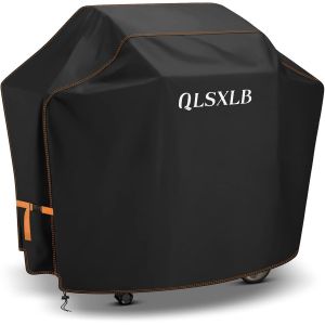 PATB-Housse Barbecue Exterieur, Bache Barbecue Résistante de 420D Oxford 127 x 61 x 117 CM, Housse Protection Plancha Gaz Anti-l'eau/Anti-Vent/Anti-UV/Anti-l'Humidité/Antipoussière Noir - Neuf