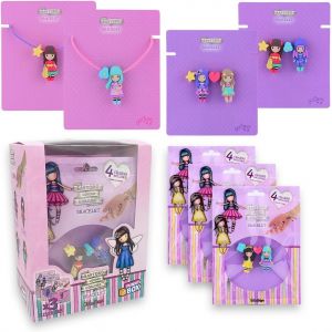 Kal-Funny Box Santoro Gorjuss Bracelet, Bracelets Fille Avec Breloque, 3 Sachets, Jeux D'enfants Pour Kiosques, Bracelet Fille Personnalisable Pour Attacher &Agrave; Une Pochette, Un Sac &Agrave; Dos Ou Un Sac - Neuf