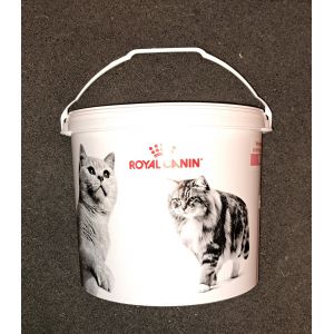 Boite Herm&eacute;tique Royal Canin &Agrave; Croquettes Sceau Chien Chat Poubelle Hauteur 22 Cm, 26 Cm De Largeur En Plastique &Eacute;levage Chiot Chaton Mat&eacute;riel Professionnel &Eacute;leveur - Neuf