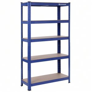 Etagère 150 X 75 X 30cm - Charge Lourde Acier Résistant Clipsable Avec Mdf 5 Tablettes - Capacité De 650 Kg - Neuf