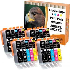 20X 580 581 Cartouches D'Encre Pour Canon Pgi-580 Cli-581 Xxl Pour Canon Pixma Tr8550 Tr8500 Ts705 Ts6350 Ts8350 Ts8250 Ts6150 Ts9550[ENC943589] - Neuf