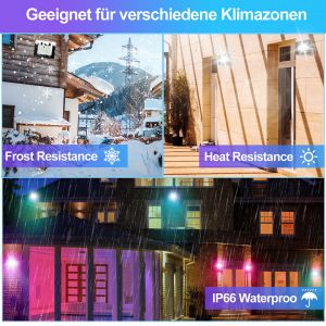 Projecteur &Agrave; Led Rgb Rgb Projecteur Led Exterieur Projecteur Led Couleur Rgb Int&eacute;rieur/Ext&eacute;rieur Ip66 Etanche 2x 20w - Neuf