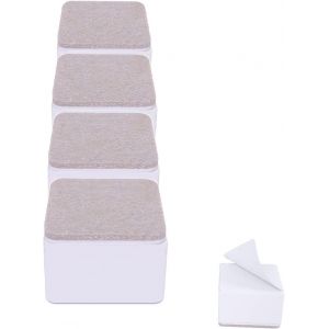 Blanc - Les Protège-Matelas Ajoutent 2"" De Hauteur, Support En Acier Robuste 10 000 Lb, Coussins De Table, Coussins De Chaise Ou Coussins De Canapé, Ensemble De 4 Coussins De Meubles. - Neuf