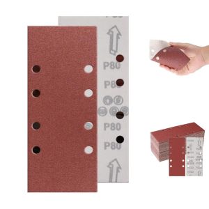 84 Pièces Papier A Poncer,93X230 Mm 93X185Mm Feuilles Abrasives 40/60/80/100/120/150/180/240/320/400/600/800 Grains Abrasives Papier Pour Ponceuse Vibrante Polir Et Enlever La Rouille (93 * 230mm) - Neuf