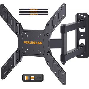Support Mural TV pour écrans 26-60 Pouces LED LCD OLED, Fixation TV Murale Inclinable et Orientable avec VESA Max de 400x400mm Capacité Max de 45kg, PGMFK6 - Neuf