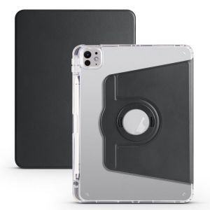 &Eacute;tui en cuir d&eacute;tachable en acrylique transparent 360&deg; pour iPad Pro 13 2024 - Noir - Neuf