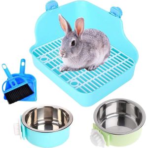 Chenquansarl-Litière Pour Lapin Pour Cage De Lapin, Litière D'angle Pour Petits Animaux, Bac À Litière À Suspendre Pour Animaux Domestiques, Cage D'apprentis De La Propreté, Toilettes Pour Lapin, Coc - Neuf