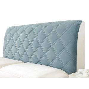 Housse De T&ecirc;te De Lit 200x70cm, Anti-Poussi&egrave;re, Bleue - Neuf