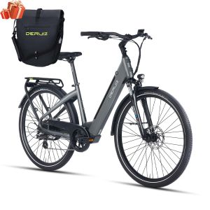Deruiz Vtt &Eacute;lectrique 28 Pouces, V&eacute;lo &Eacute;lectrique Ville Pour Femmes Et Hommes, 250w/48v/13,4ah, Moteur 55nm, Pedelec Trekking, Vitesse 25km/H - Neuf