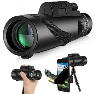 Télescope monoculaire haute puissance 40×60, monoculaire compact et portable avec clip pour téléphone et trépied - Neuf