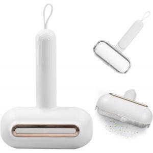 JGD-Rouleau Anti-Peluches avec Poign&eacute;e R&eacute;utilisable, Rouleau Adh&eacute;sif Lavable, Rouleau &agrave; Peluches pour Poils d'animaux Enlever Peluche Vetement Anti Peluche pour V&ecirc;tements, Tapis (Platine) - Neuf