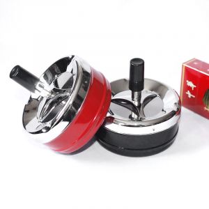 Lot de 2 cendriers fermés pivotants, cendriers anti-odeurs avec couvercle, cendriers rotatifs avec couvercle pour intérieur et extérieur - Neuf