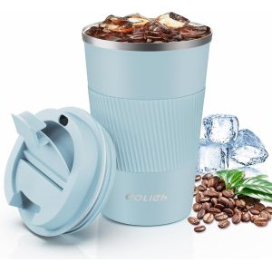 Tianyi-Gobelet Isotherme, Tasse &Agrave; Caf&eacute; Avec Couvercle Anti-Fuite, Gobelet Isotherme En Acier Inoxydable, Tasse De Voyage, Tasse &Agrave; Caf&eacute; &Agrave; Emporter Pour Eau Chaude Et Froide Caf&eacute; Th&eacute; - Neuf