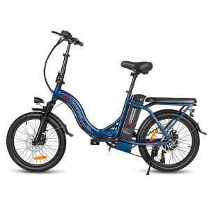 V&eacute;lo &Eacute;lectrique De Ville Pliable Samebike Cy20, Roue &Agrave; Rayons De 20 Pouces, 350 W, 36 V, 13 Ah, Bleu Fonc&eacute; - Neuf