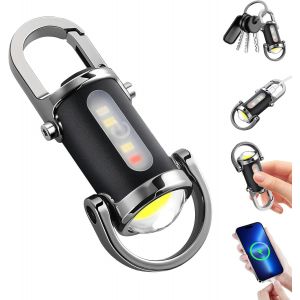 Jexnovashop-Lampe Torche Led Ultra Puissante Rechargeable Usb C, La Vie &Eacute;tanche &iquest;5 Modes Lampe De Poche Porte Cl&eacute;s Camping Ext&eacute;rieur, Urgence, P&ecirc;che - Neuf