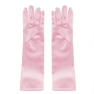 Hjlian Robe De Mariee Pour Fille, Gants, Noud Papillon, Robes De Soiree Formelles, Mitaines Courtes (Rose L) - Neuf