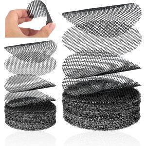 Lbgwp60-Lot De 200 Mailles De Drainage Pour Pot De Fleurs ¿ Grille Inférieure Respirante Pour Pots De Fleurs Et Bonsaï, Couvercles De Trous Réutilisables Durables Pour Éviter La Perte De Terre (Noir) - Neuf