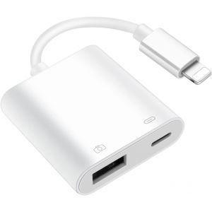 [Certifié Apple Mfi ] Adaptateur Usb Pour Iphone/Ipad, Adaptateur L+Ghtnng Vers Usb Femelle Otg Avec Port De Charge, Prend En Charge Les Lecteurs De Cartes Sd, Lecteurs Flash, Souris, Plug &[Z569] - Neuf