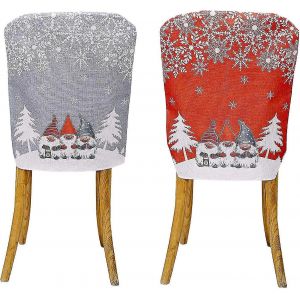D&eacute;coration de no&euml;l de No&euml;l Housses de Chaise,de no&euml;l Housses de Si&egrave;ge Santa Fauteuil Couvre de No&euml;l - Neuf