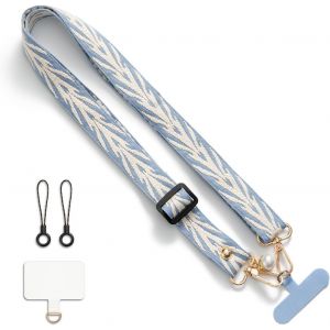 Kal-Cordon Pour Téléphone Portable À Suspendre -Bleu -Universel -Cordon Pour Téléphone Portable -Cordon Pour Téléphone Portable - Neuf